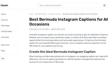 Looking for the Best Bermuda Captions? Here’s the Gauth App!